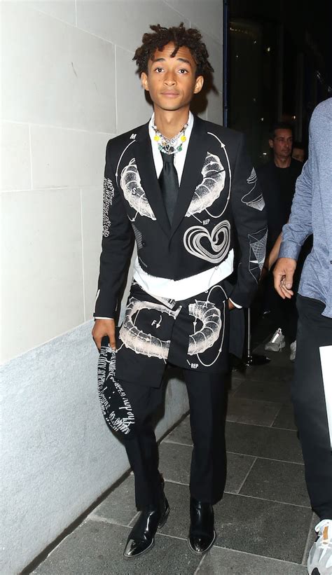 Jaden Smith Wears Graphic Suit From His Msftsrep Brand And Chelsea Boots