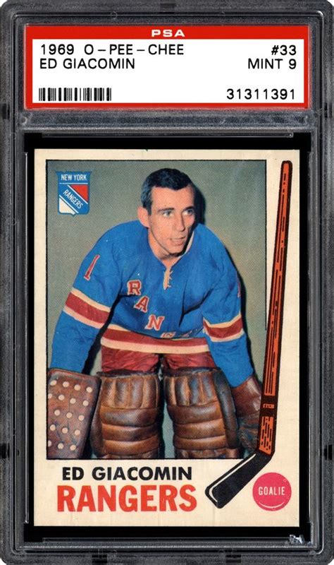 Auction Prices Realized Hockey Cards 1969 O Pee Chee Ed Giacomin