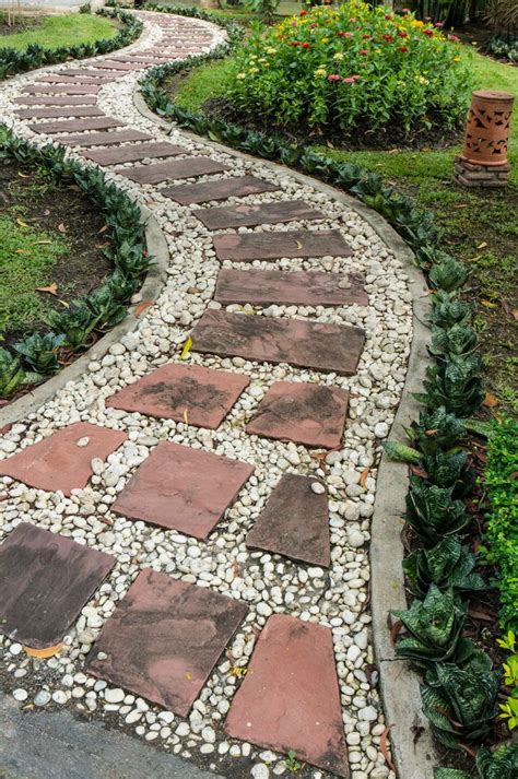 58 Garden Designs With Pebbles And Pavers Garden Design