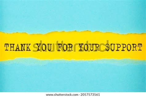 Thank You Your Support Text On Stock Photo 2057573561 Shutterstock