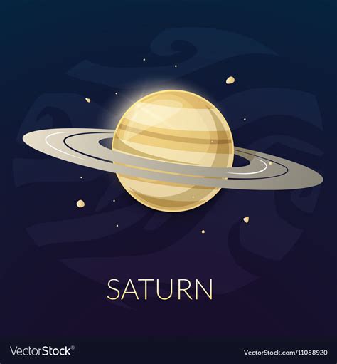 Planet Saturn Royalty Free Vector Image Vectorstock