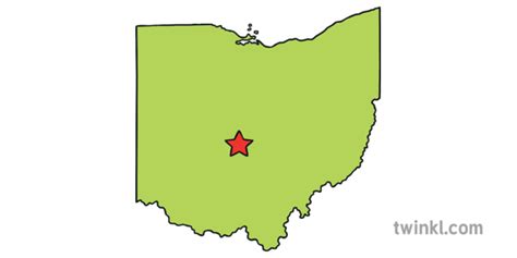 Ohio State Map With Capital