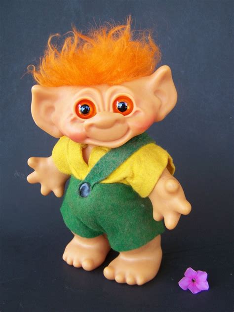 Vintage Toy Dam Troll Bank Doll 1960s Marked 6