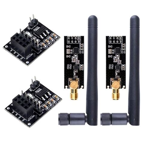 2pcs nrf24l01 pa lna rf transceiver module with sma antenna 2 4 ghz 1100m nrf24l01 wireless