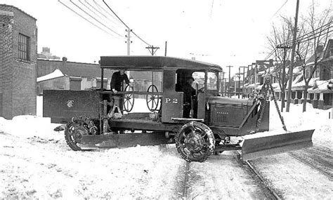 Vintage Photographs Early Snow Plow Under Some Fantastic Insulators