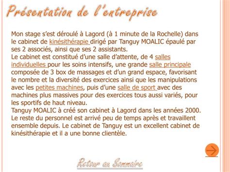 Rapport De Stage Présentation De L Entreprise Exemple Exemple De