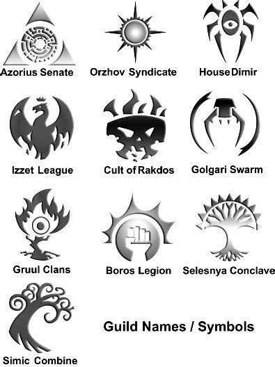 Mtg Guild Symbols Magic The Gathering Cards Magic Tattoo Magic The
