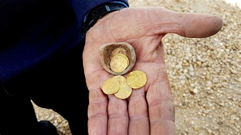 Ancient Piggy Bank Of Gold Coins Uncovered At Dig In Central Israel