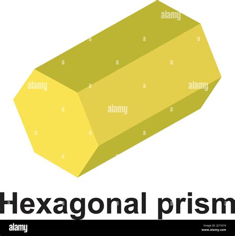 Hexagonal Prism Light Yellow Color Stock Vector Image Art Alamy