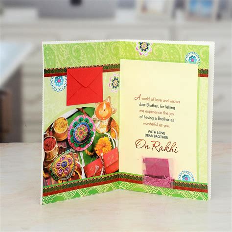 With Love On Rakhi For Brother Card Rakhi Greeting Cards