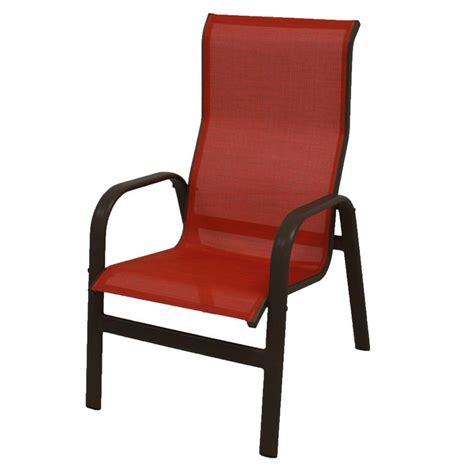 Oakland living corporation sydney padded sling stackable chairs (set of 4). Hampton Bay Mix and Match Stackable Sling Outdoor Dining ...