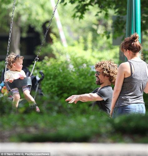 Hands On Dad Dinklage Pushed His Daughter Zelig On The Swings In