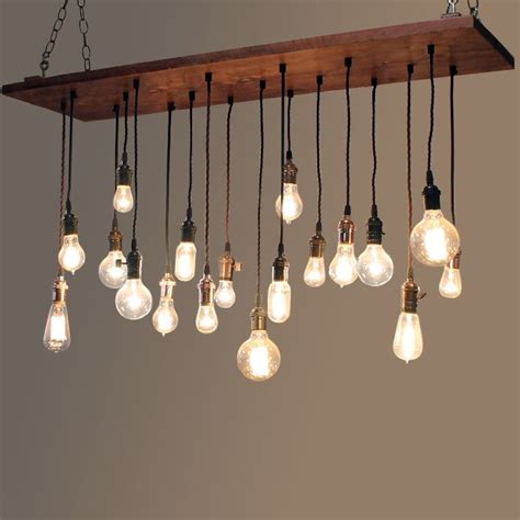 Philips hue lights are expensive. Vintage Industrial Loft Wood Plank 18-Light Large Linear ...