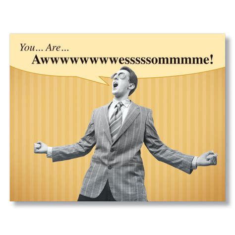 You Are Awesome Humorous Business Thank You Cards From