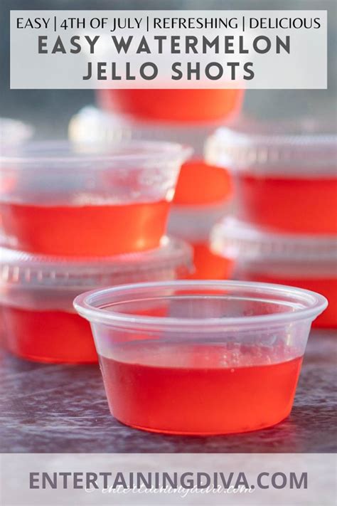 This Watermelon Jello Shots Recipe Is Made With Vodka And So Easy To