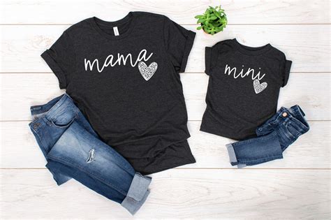 Mama Mini Shirt Set Mama Mini Matching Set Mom And Me Etsy
