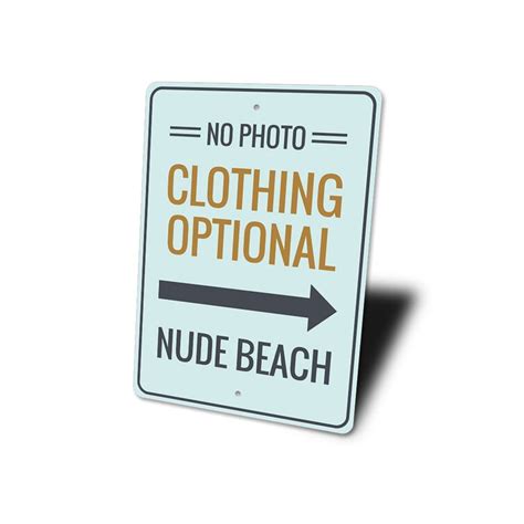 Lizton Sign Shop Inc Clothing Optional Nude Beach Sign Wayfair