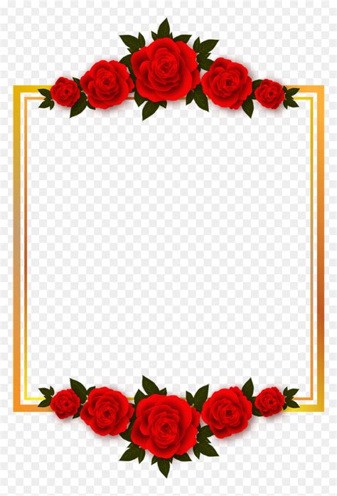 Transparent Rose Border Clipart Flower Frame Png Hd Png Download Vhv
