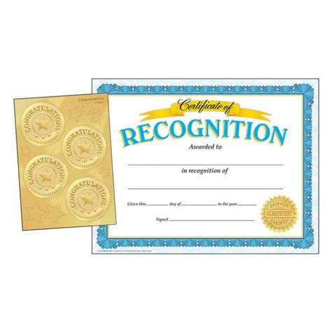 Teachersparadise Trend Recognition Certificates W Congratulations