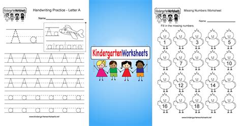 kindergarten worksheets  printable worksheets  kindergarten