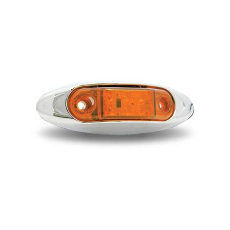 Clear Amber Led Small Infinity Marker Light 75 Chrome Shop