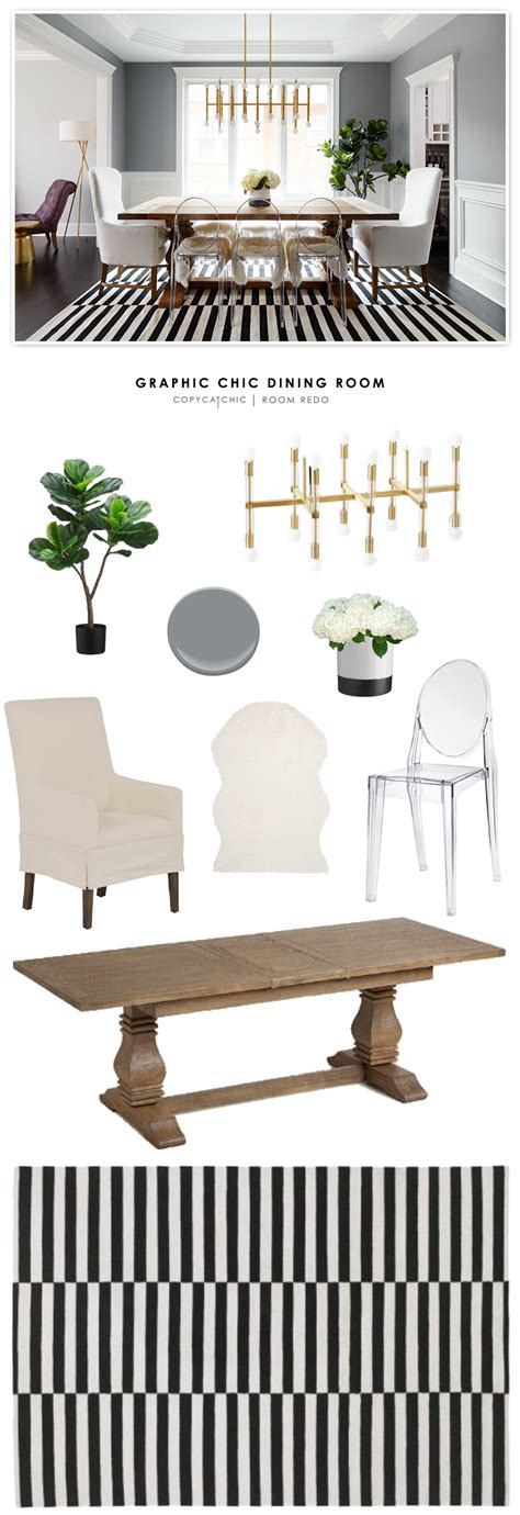 Copy Cat Chic Room Redo Graphic Chic Dining Room Farmhouse Chic