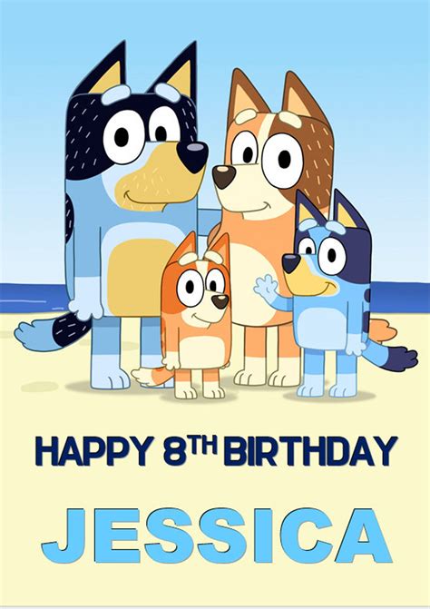 Bluey Birthday Card Printable