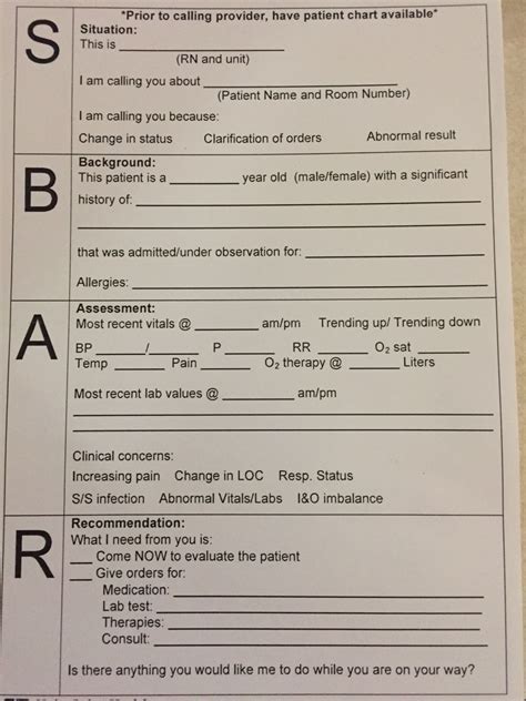 Sbar Nursing Report Template Download Free 18 Templates In Pdf And Word