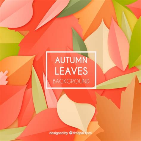 Elegant Autumn Background With Flat Design Free Vector