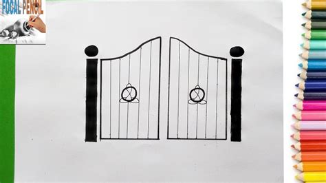 How To Draw A Gate Very Simple Youtube