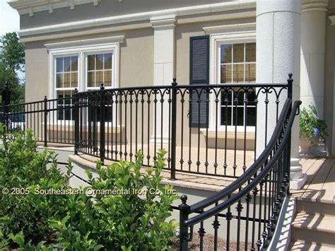 Beautiful custom railing on front porch. Porch and Step Rails