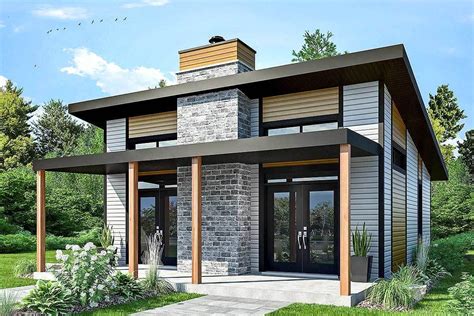 plan-22403dr-contemporary-vacation-retreat-contemporary-house-plans,-small-modern-cabin