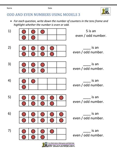 Even And Odd Numbers Worksheets Free Printable Printable Templates