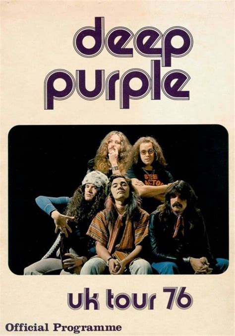 Deep Purple Poster Uk Tour 76 Music Concert Posters Vintage Concert Posters Deep Purple