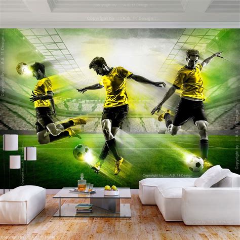 Ebenfalls möchte ich einen kleinen steinofen bauen. VLIES FOTOTAPETE Fußball TAPETE Fußballplatz TAPETE ...