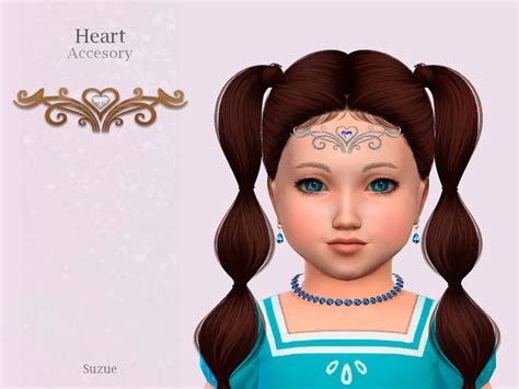 The Sims 4 Heart Accesory Toddler By Suzue Cc The Sims