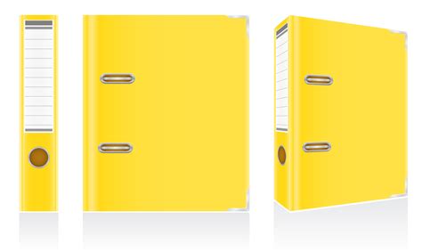 Folder Yellow Binder Metal Rings For Office Vector Illustration 494256