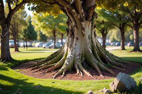 Un árbol Con Un Gran Tronco Y Raíces Foto Premium
