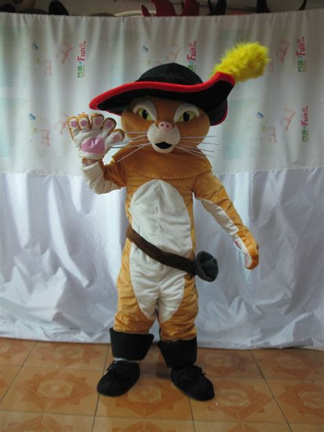 Adult Puss The Boots Cat Mascot Costume Party Costumes Carnival