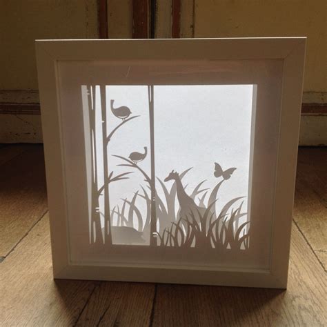 Shadow box made with my Cameo | Paper art craft, Shadow box art, Paper art