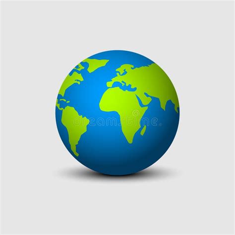 Earth Globe In Flat Designs World Map In Circle Earth Globes