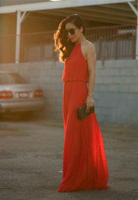Hot Summer Red Maxi Dress Hallie Daily