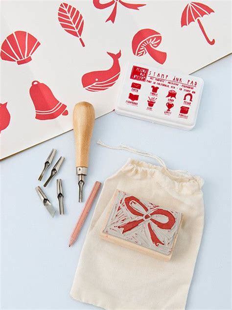 Carve Your Own Stamp Kit Stamp Crafts Diy Stamp Hand Carved Stamps