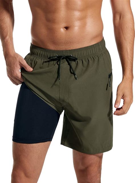 Silkworld Mens Swimming Trunks With Compression Liner