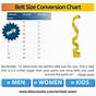 Belt Conversion Size Chart