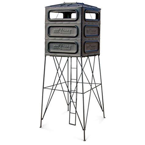 Free Standing Deer Stand Enclosed Hunting Climbing Ladder Bow Big Game