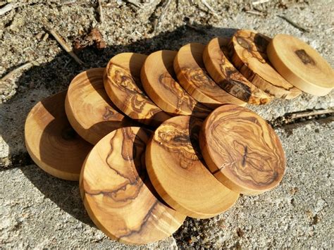 10 Wooden Discs Decorative Discs Wood Olive Wood Ø 16 Etsy