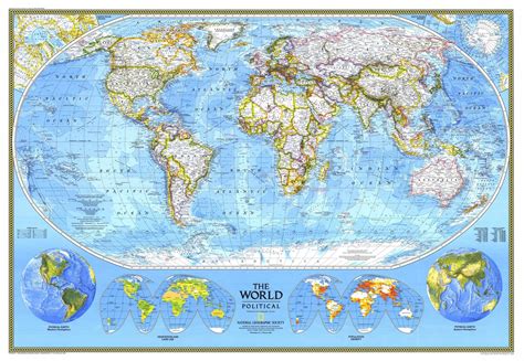 World Political Wall Map 1994 By National Geographic Shop Mapworld