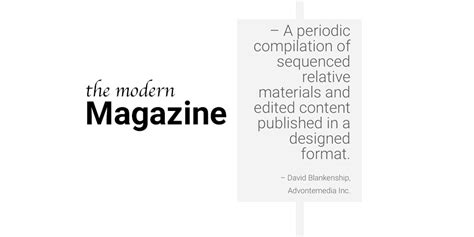 Modern Magazine Media Definitions Publisher Resources