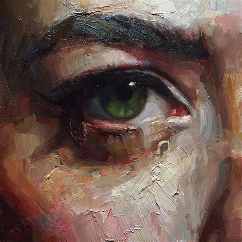 Matt Talbert Oil Painting Abstract Figure Heartbreak Detail